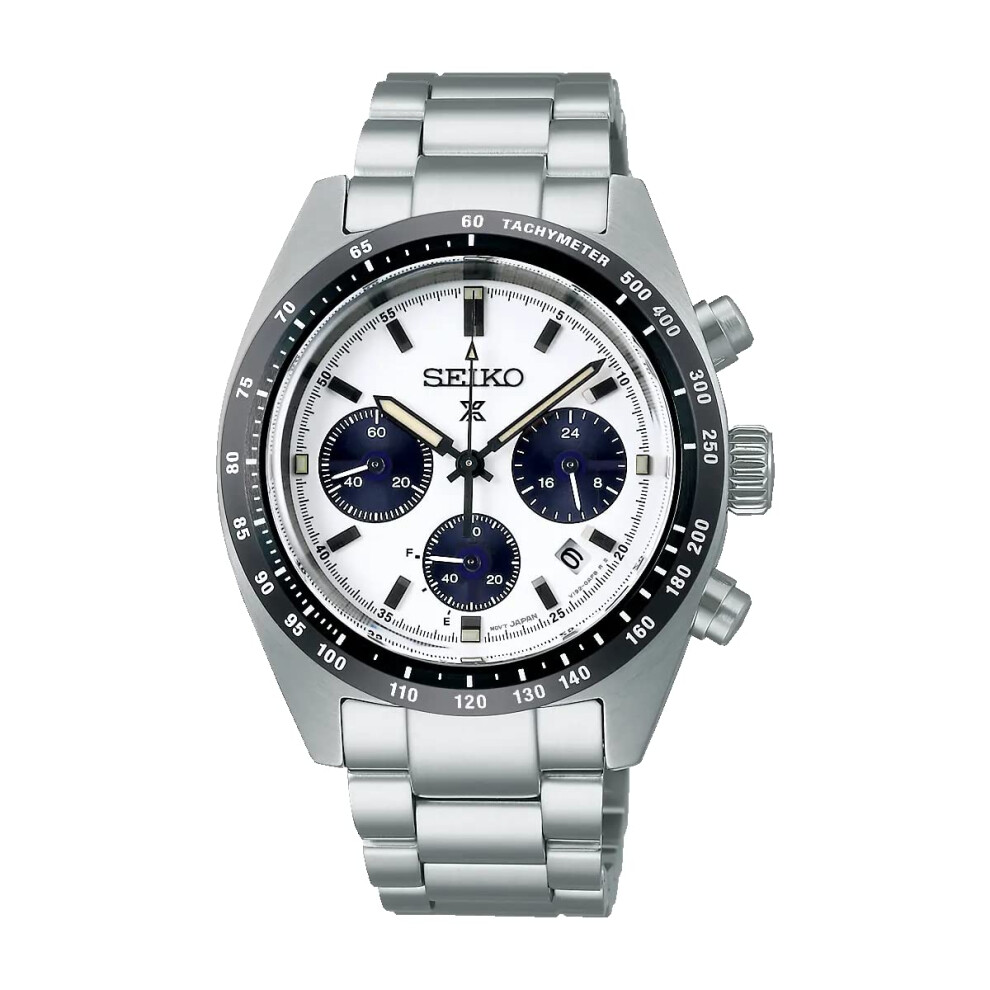 Seiko Prospex Speedtimer Solar Chronograph Sports Dial Watch Ssc813p1 White