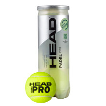Head Padel PRO Pack of Balls, Unisex Adult, Black/Red/White/Yellow, 3 Pieces