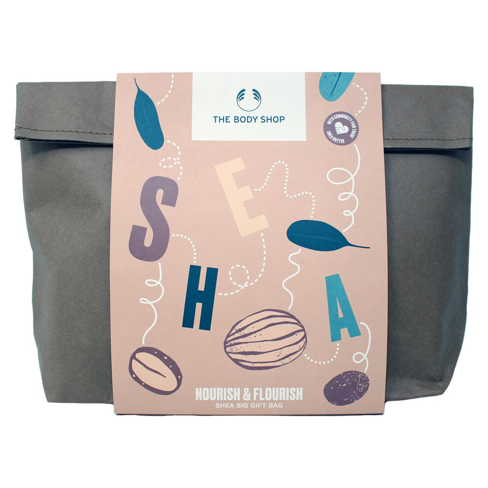 The Body Shop Nourish & Flourish Shea Body Care Gift Set, Vegan, 5-Piece Gift Set