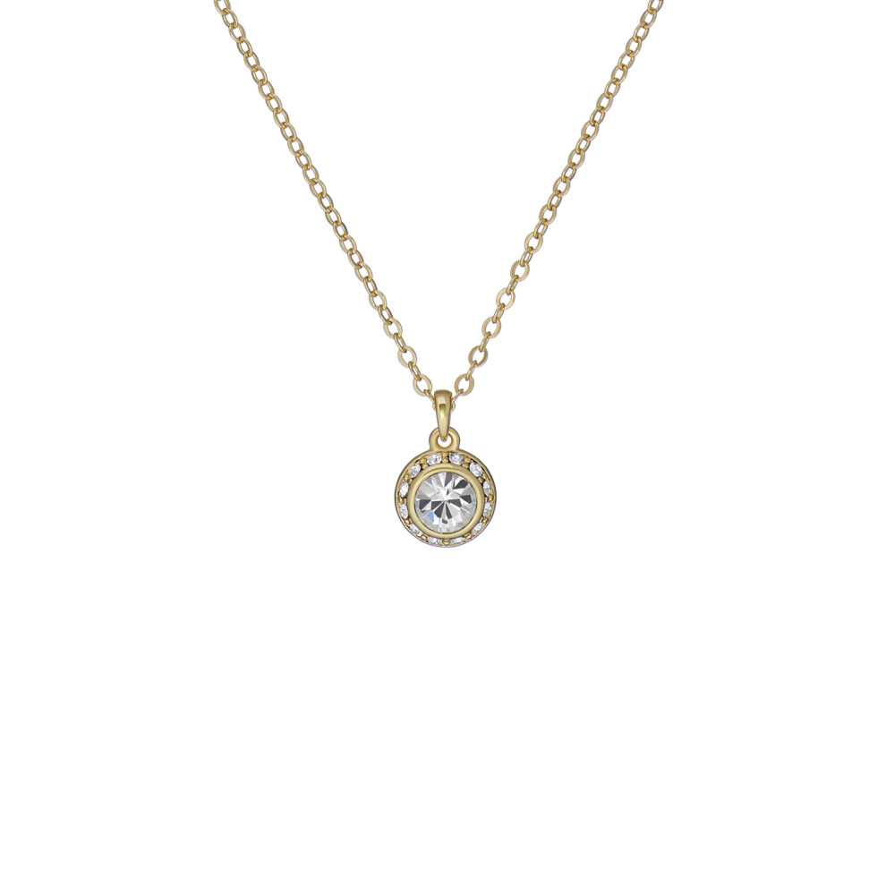 Ted Baker London Soltell Solitaire Sparkle Crystal Necklace For Women (Gold/Crystal) Gold