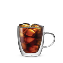 Bialetti Set of 2 Double Wall Capri Cups 350 ml Heat Insulation Borosilicate Glass