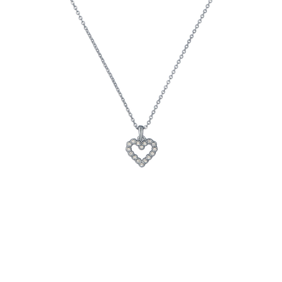 Ted Baker London Amore Crystal Halo Heart Pendant Necklace For Women (Silver/Crystal)