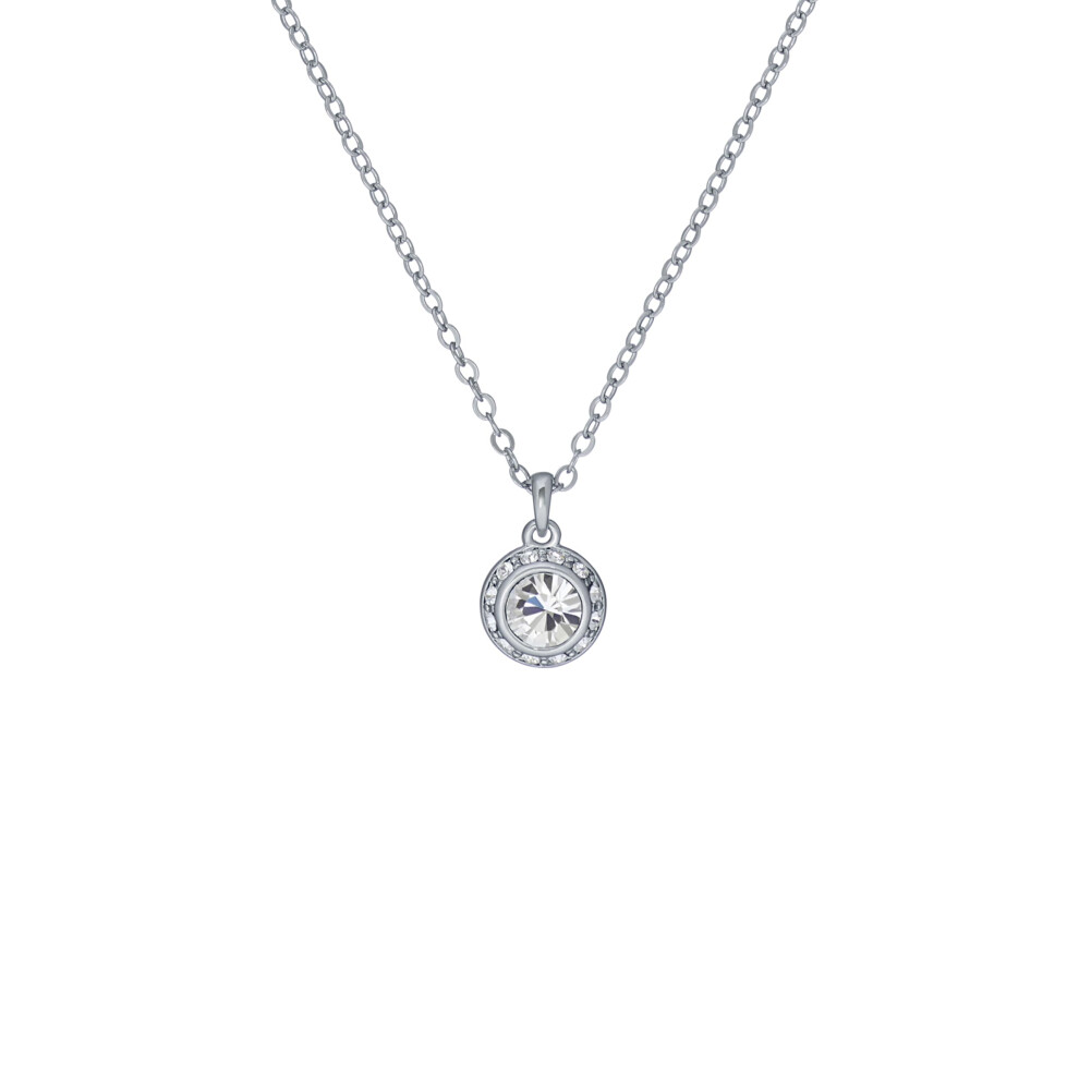 Ted Baker London Soltell Solitaire Sparkle Crystal Necklace for Women (Silver/Crystal)