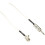 Fender Fender Hendrix Voodoo Child Cable White Straight 1/4"""" Angle Guitar Tools (0990823002) 1