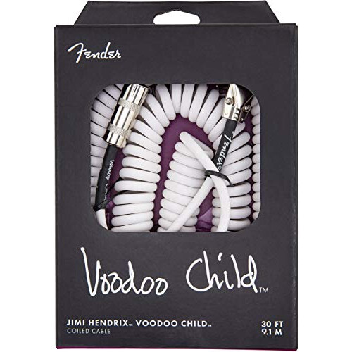 Fender Fender Hendrix Voodoo Child Cable White Straight 1/4"""" Angle Guitar Tools (0990823002) 2