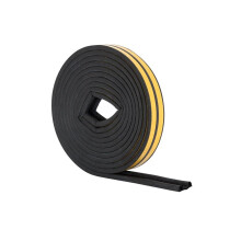 STORMGUARD 05SR034005MBL EPDM 'P' Profile Self-Adeshive Rubber Draught excluder 5M Black