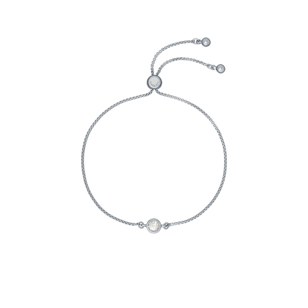 Ted Baker London Sarsa Crystal Drawstring Adjustable Bracelet For Women (Silver/Crystal)