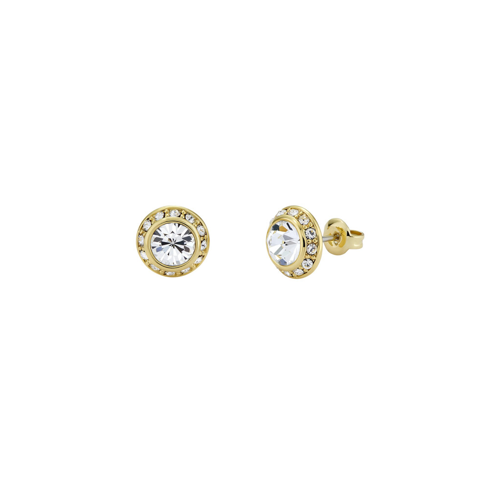 Ted Baker London Soletia Solitaire Sparkle Crystal Stud Earrings for Women (Gold/Crystal)