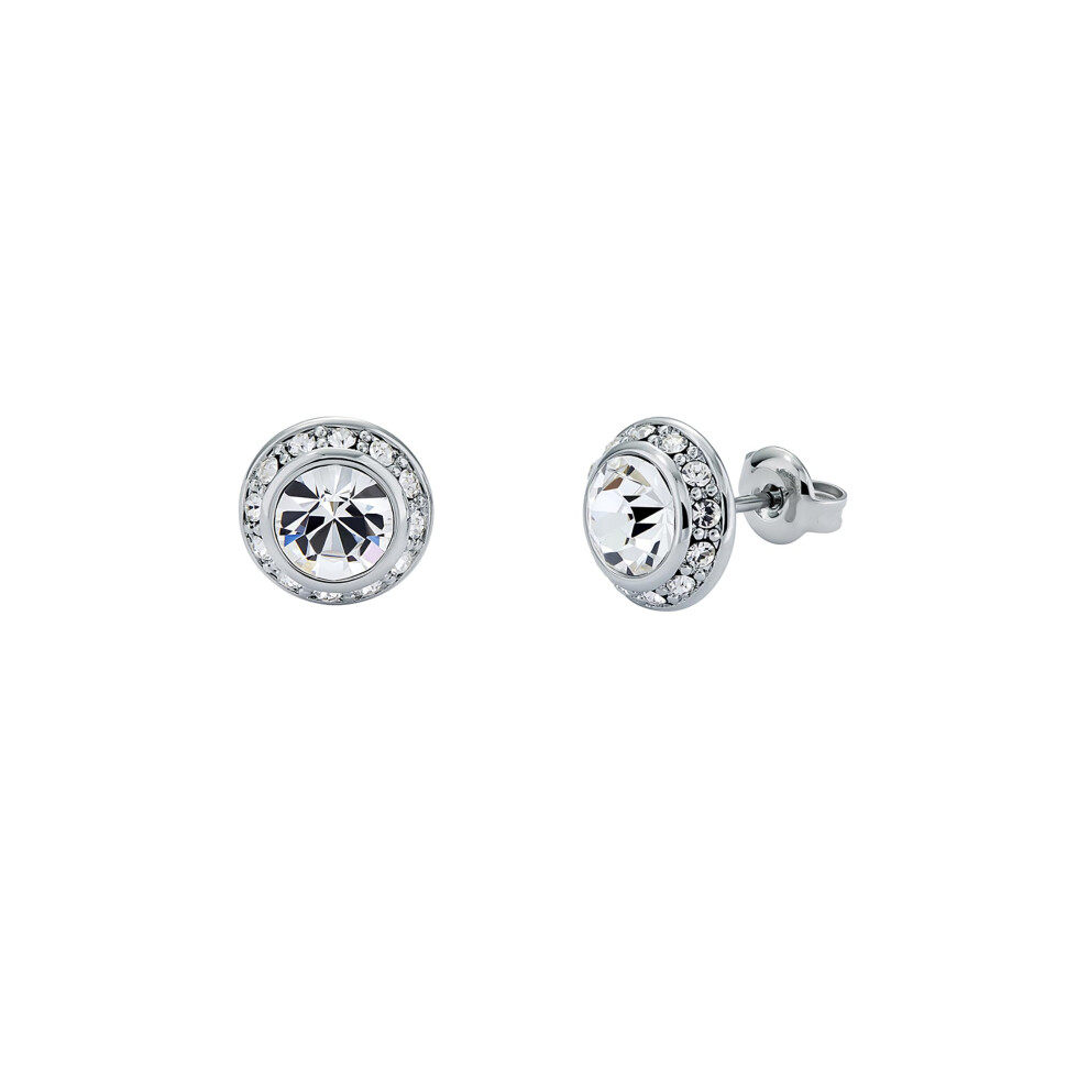 Ted Baker London Soletia Solitaire Sparkle Crystal Stud Earrings For Women (Silver/Crystal)