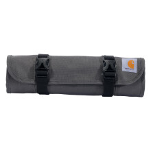 Carhartt 18 Pocket Utility, Durable Water-Resistant Tool Organization Roll Bag, Grey, One Size