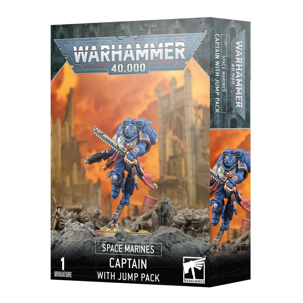 Games Workshop - Warhammer 40,000 - Space Marines: Captain With Jump Pack (2023 Edition), Black