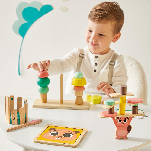 Janod Janod Toy Box - 4 Piece Subscription Learning Set - Early Learner Essentials - Ages 36 Months+ - J04066 2