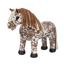 Lemieux Toy Pony Appaloosa Montana - Dual -Coloured Mane & Tail - Super Soft Coat for Borsting & Playing - One Size