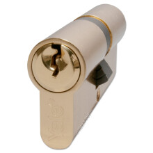 Yale B-ED3030-PB Euro Double Cylinder, 3 Keys Supplied, Standard Security, Boxed, Suitable for All Door Types, Brass Finish, 30:10:30 (70 mm)