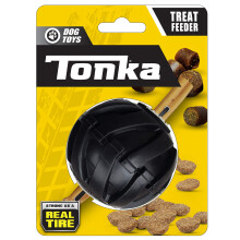 Tonka Mega Tread Ball Hondenspeelgoed, Lichtgewicht, Duurzaam en Waterbestendig, 3 Inch, voor Kleine/Middelgrote/Grote Rassen, Zwart