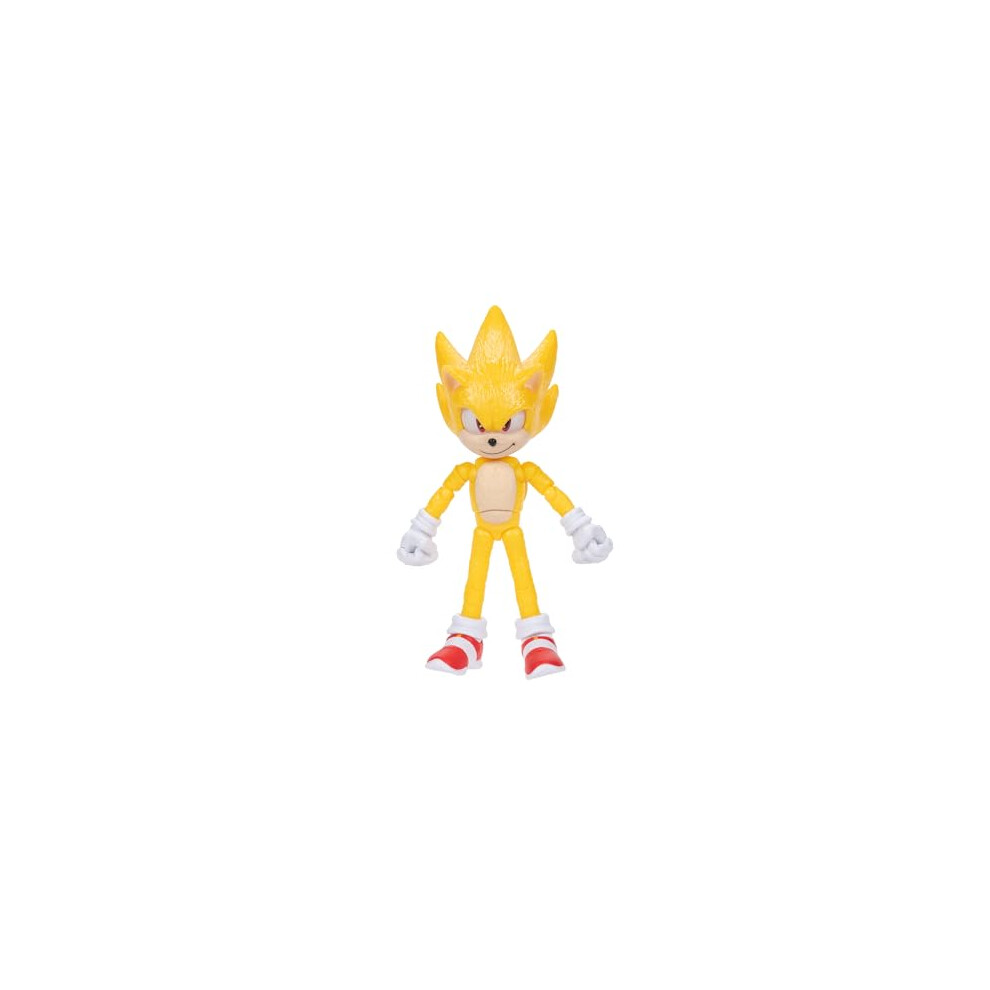 New Sonic The Hedgehog Boys Sonic 3 Movie Action Figures - 5-Inch Super Sonic Collector Toy Figure, Highly Articulated For & Girls - Officially Licensed 3 Movie Product 424024