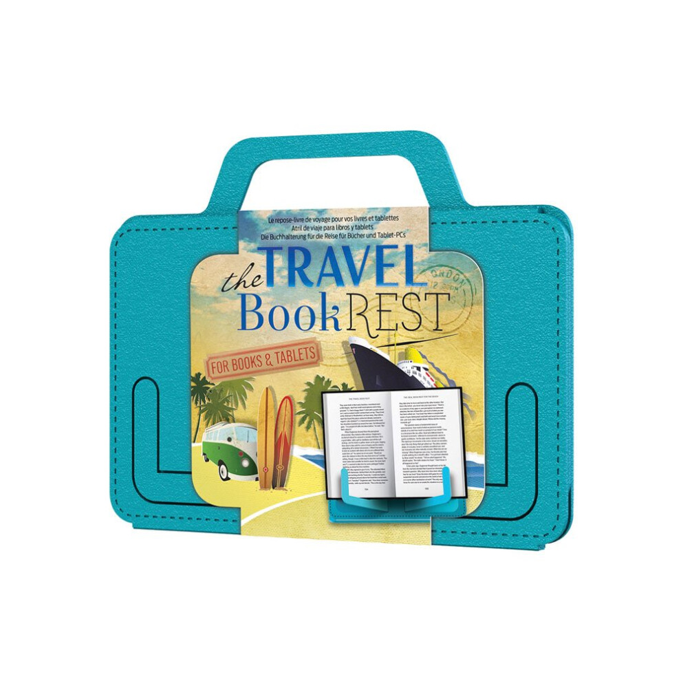 If The Travel Book Rest (Beachy ) - Hands Free Reading Tablet & Book Holder - Portable Tablet Stand - Perfect Recipe Book Holder Stand For Kitchen Blue 5035393358013