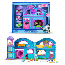 BANDAI - Littlest Pet Shop - The Big House of Pet Shop - Playset with 2 Pet Shop Figures and Over 20 Accessories - Collectable Animal Mini Figures - T