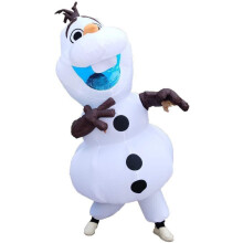 Aufblasbares Olaf-Snowman-Kostüm für Erwachsene – Halloween-Party-Outfit, einfach anzulegen und aufpumpbar