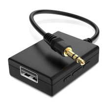 ANDTOBO Adapter USB na Aux Audio 3,5 mm meski na USB zenski do odtwarzania muzyki z napedu USB w samochodzie