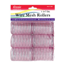 Annie 1-3/4"""" Jumbo Wire Mesh Hair Rollers - 6 Pcs