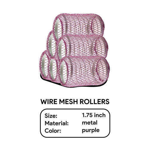 Annie 1-3/4"""" Jumbo Wire Mesh Hair Rollers - 6 Pcs 1