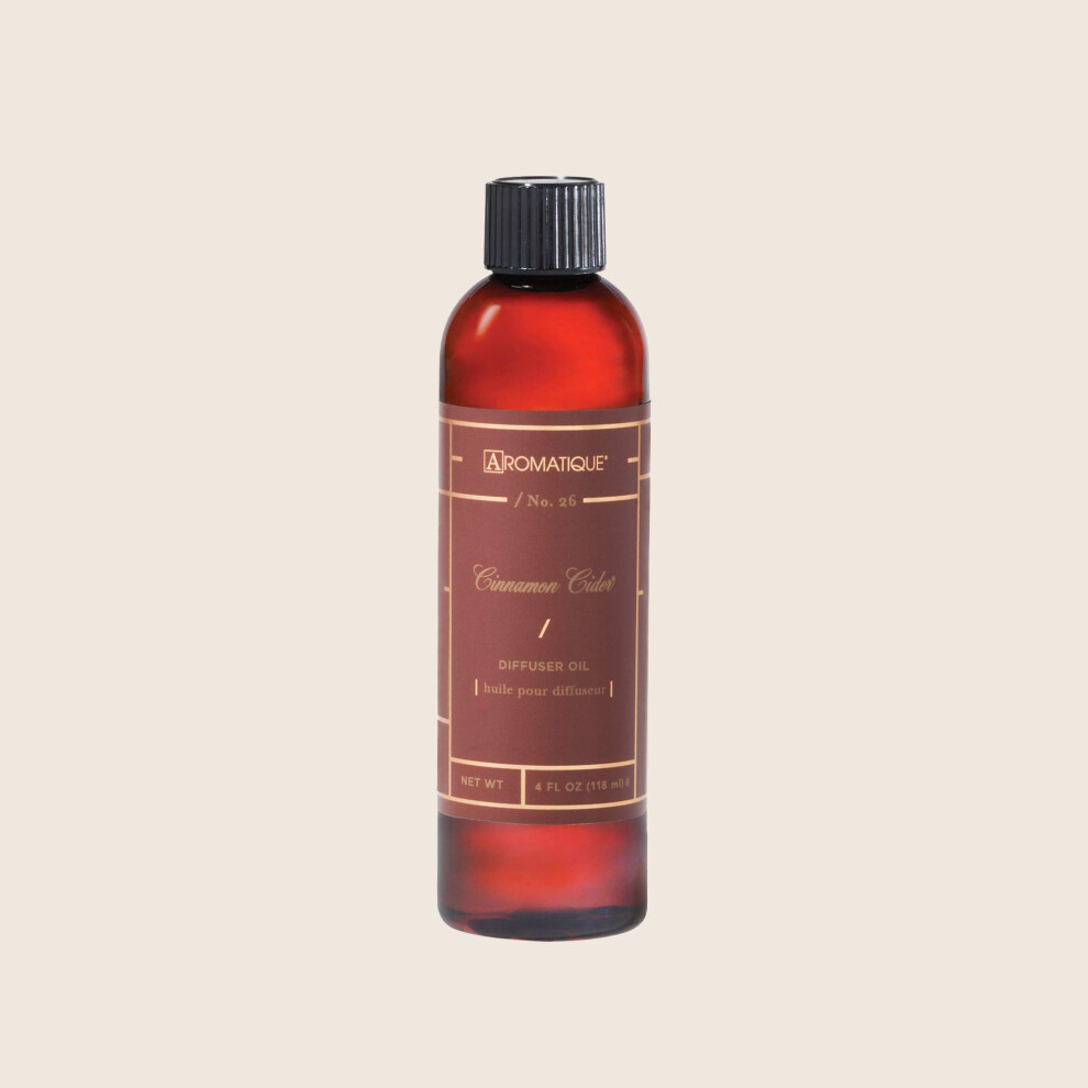 Aromatique Cinnamon Cider Fragrant Diffuser Refill Oil 4 fl oz for Ree