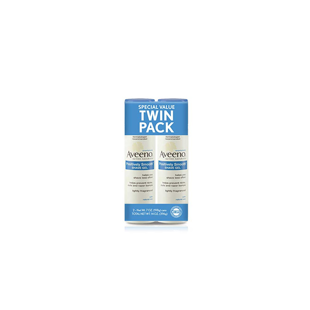 Aveeno Positively Smooth Moisturizing Shave Gel  7 Oz (1 Pack of two items)