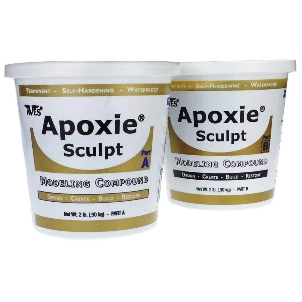 Aves Apoxie Sculpt - 2 Part Modeling Compound (A & B) - 4 Pound - Aves Apoxie Sculpt Natural - Epoxy Sculpting Clay