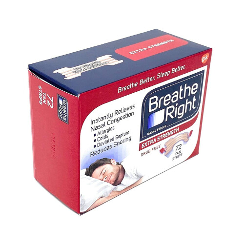 Breathe Right Extra Nasal Strips  72 count  2 Pack