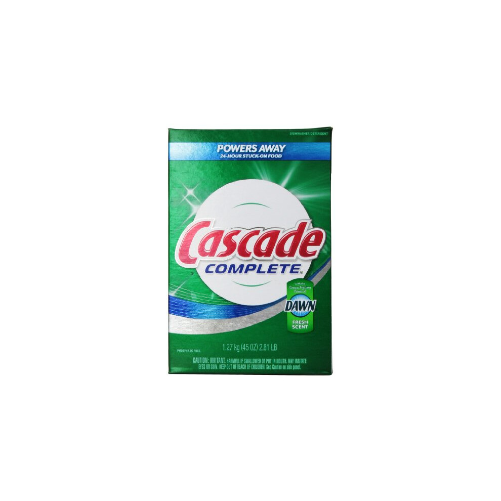 Cascade Complete  Powder Dishwasher Detergent  Fresh Scent 45 Oz (Pack of 2)