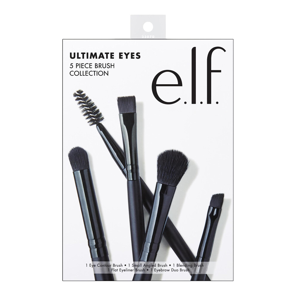 E.L.F. Ultimate Eyes Kit  5 Piece Brush Collection  Black