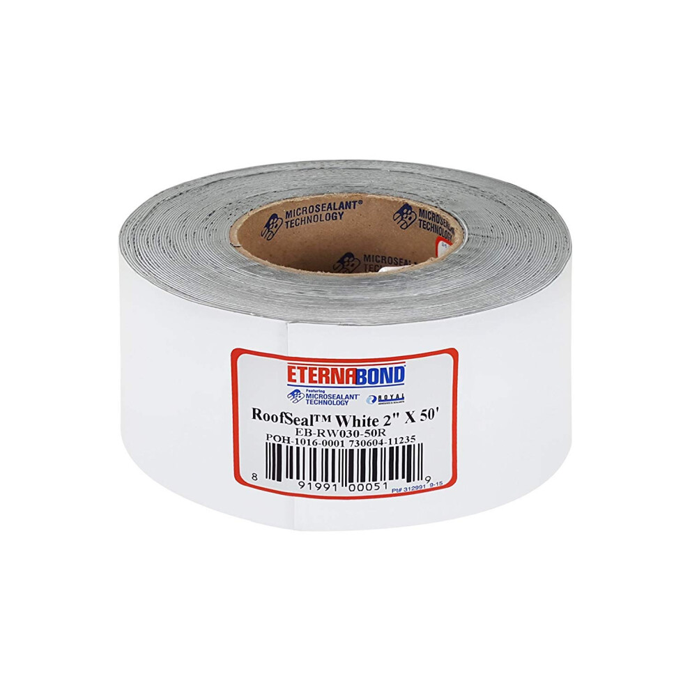 EternaBond New 2"""" RV Mobile Home Roof Seal Sealant Tape & Leak Repair Tape 2"""" x 50' Roll White Authentic (2''-50ft)