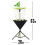 Franklin Sports Disc Golf Basket + Discs Set - Portable Disc Golf Target Basket with Chains - 3 Discs Included - Driver  Mid-Range + Putter 3