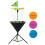 Franklin Sports Disc Golf Basket + Discs Set - Portable Disc Golf Target Basket with Chains - 3 Discs Included - Driver  Mid-Range + Putter 1