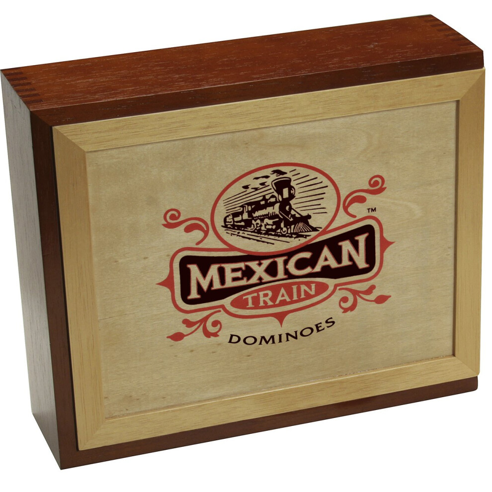 Photos - Other Toys Front Porch Classics | Mexican Train Domino Set in Wooden Collector Bo 53303