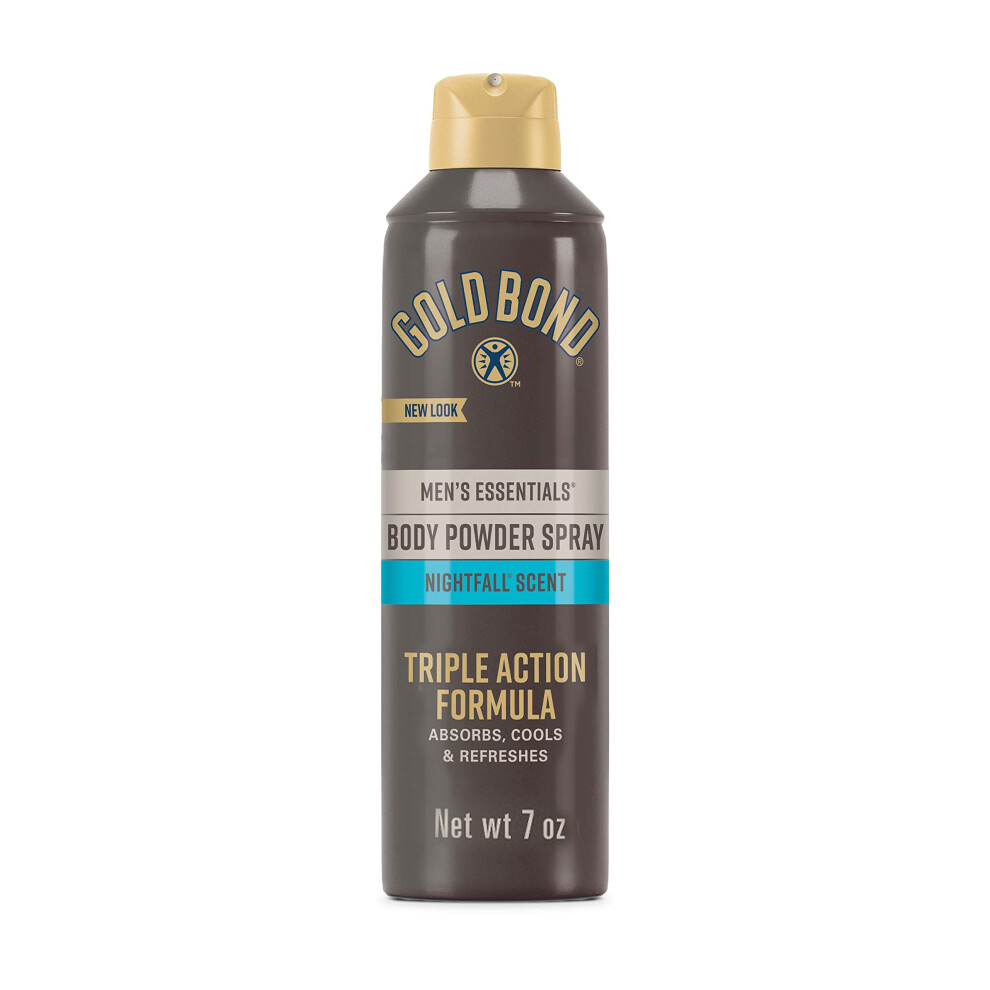 Gold Bond Men 's Essentials Talc-Free Body Powder Spray 7 oz. Recharge Scent Wetness Protection
