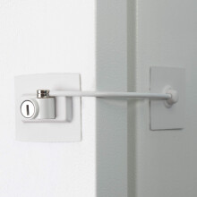 Guardianite Premium Refrigerator Door Lock with Built-in Keyed Lock (White)