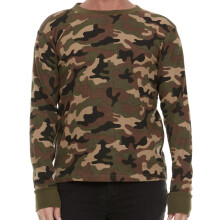 JMR Uomo Maglia Termica a Maniche Lunghe a Nido d'Ape Pesante Girocollo Intimo Colori Taglie (Verde Mimetico Small)