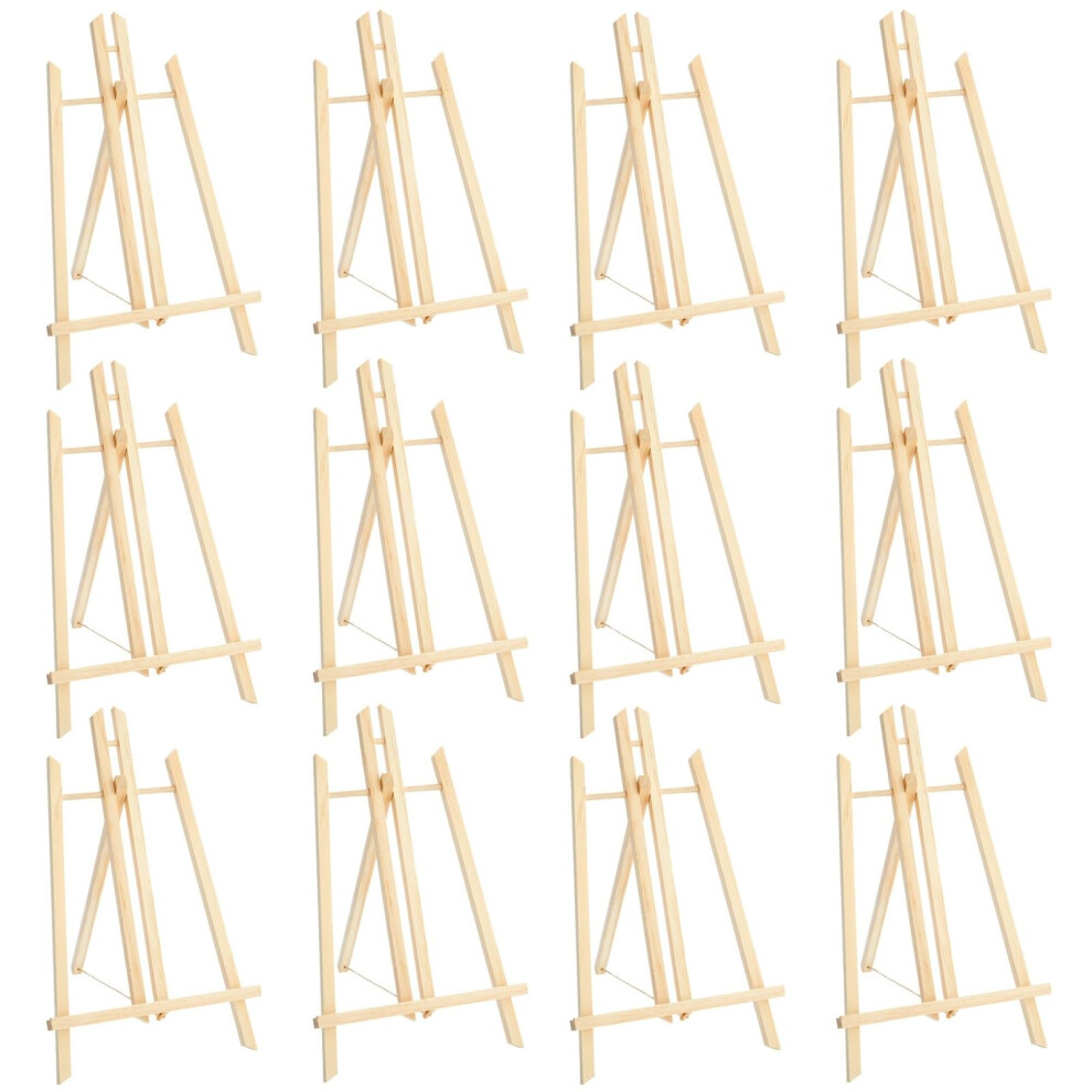 Wood Table Top Easels  Bulk Easel Stands for Painting Canvases (13.8 in  12 Pack)