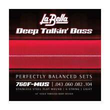 La Bella 760F-MUS Stainless Steel Flat Wound Bass Guitar Guitar String