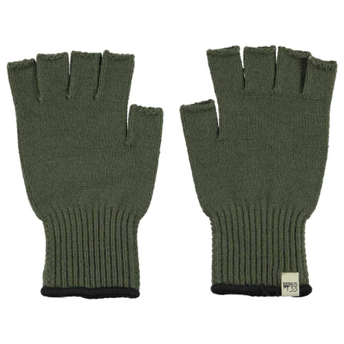 Minus33 Merinowolle-Fingerloses Handschuhfutter, Olivgr  n, Gr    e M 1
