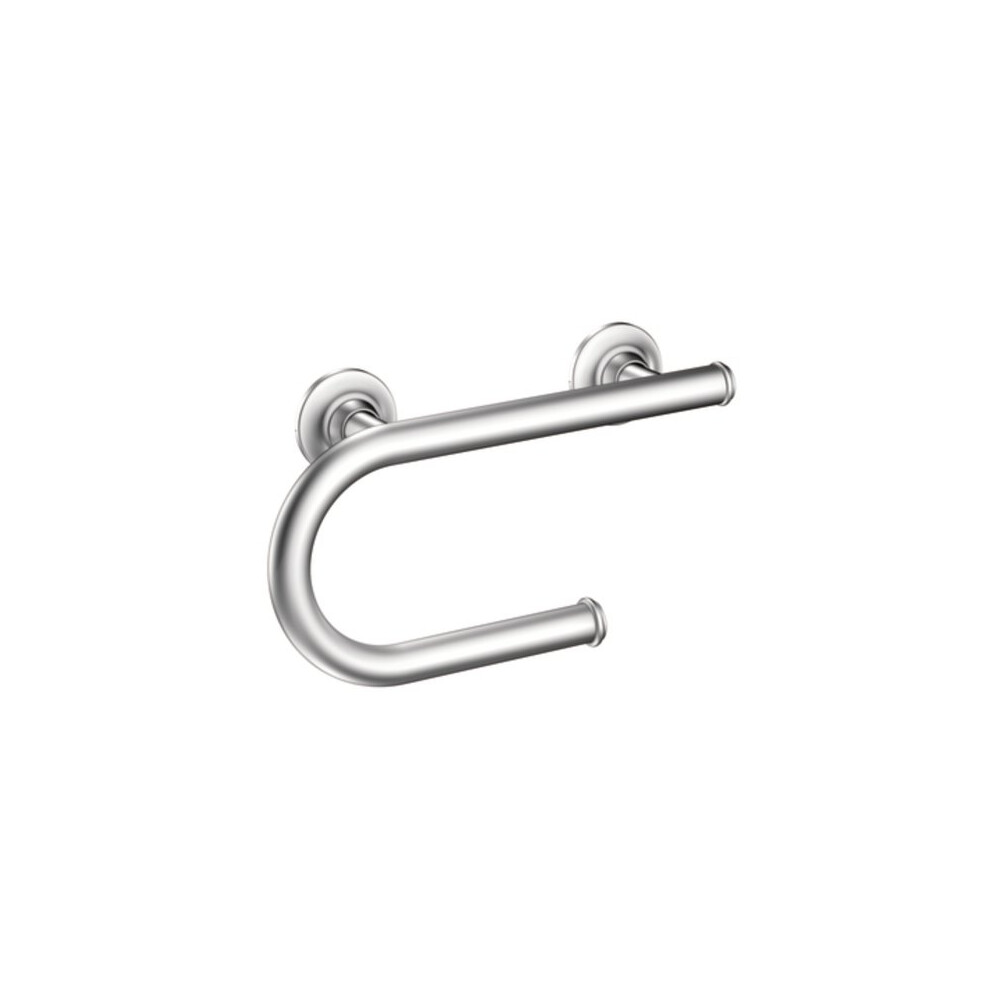 Moen Csi Lr2352dch Home Care 8-Inch Grab Bar With Integrated Toilet Paper Holder Chrome