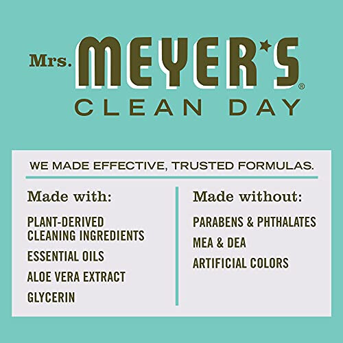 MRS. MEYER'S CLEAN DAY Υγρό Σαπούνι Πιάτων, Βιοδιασπώμενη Συνταγή, Βασιλικός, 48 fl. oz 2