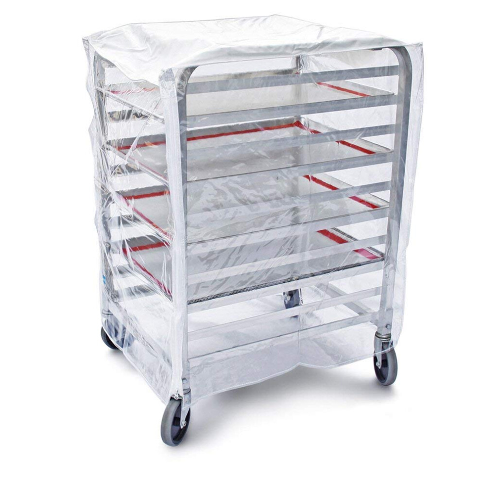 New Star Foodservice 36534 Commercial Sheet Pan Rack Cover  PVC  10-Tier  28 x 23 x 33 inch  Clear