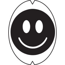 Racquet Art creatieve tennisracket sjabloon - Smiley Face