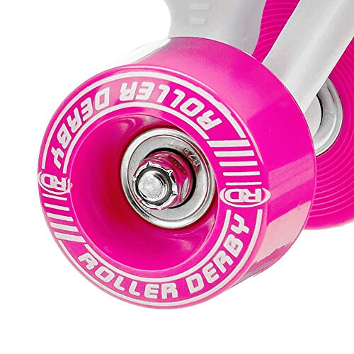 Roller Derby Firestar Quad-Rollschuhe fr Jugendliche, Mdchen, Wei/Rosa, Gre 03 2