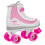 Roller Derby Firestar Mädchen Quad Rollschuhe, Weiß/Pink, Größe 03 2