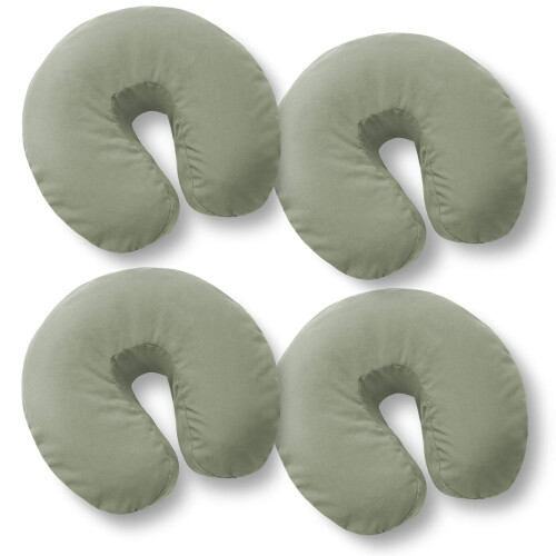 Saloniture 4-Pack Coprisedi Microfibra per Lettini Massaggio - Verde Salvia 1