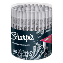 SHARPIE ?eta?????? ????  ?? ?a??ad???? Fine Point Silver 36 S?s?e?as?a